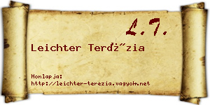 Leichter Terézia névjegykártya